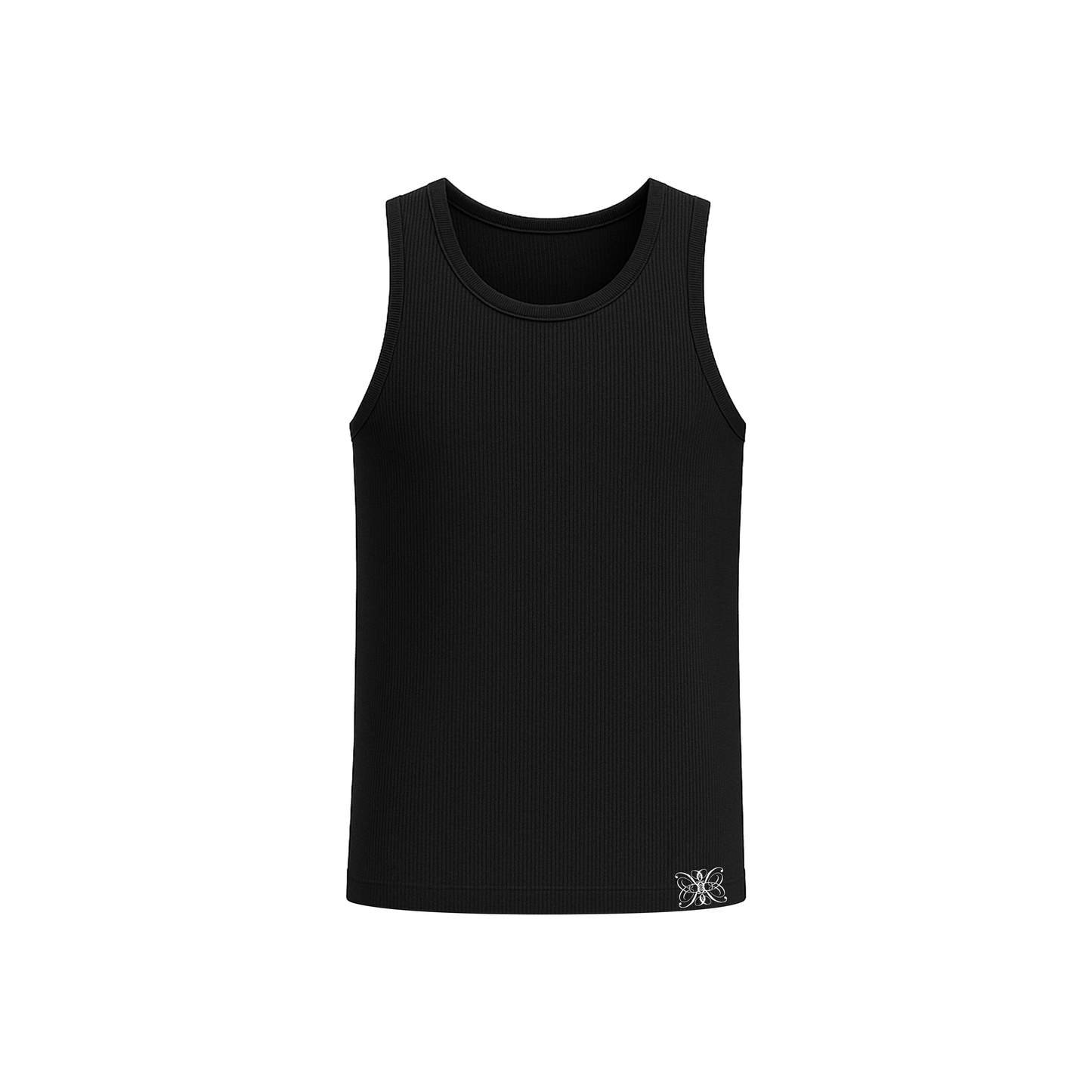 BLACK ESSENTIAL SPINE TANKTOP