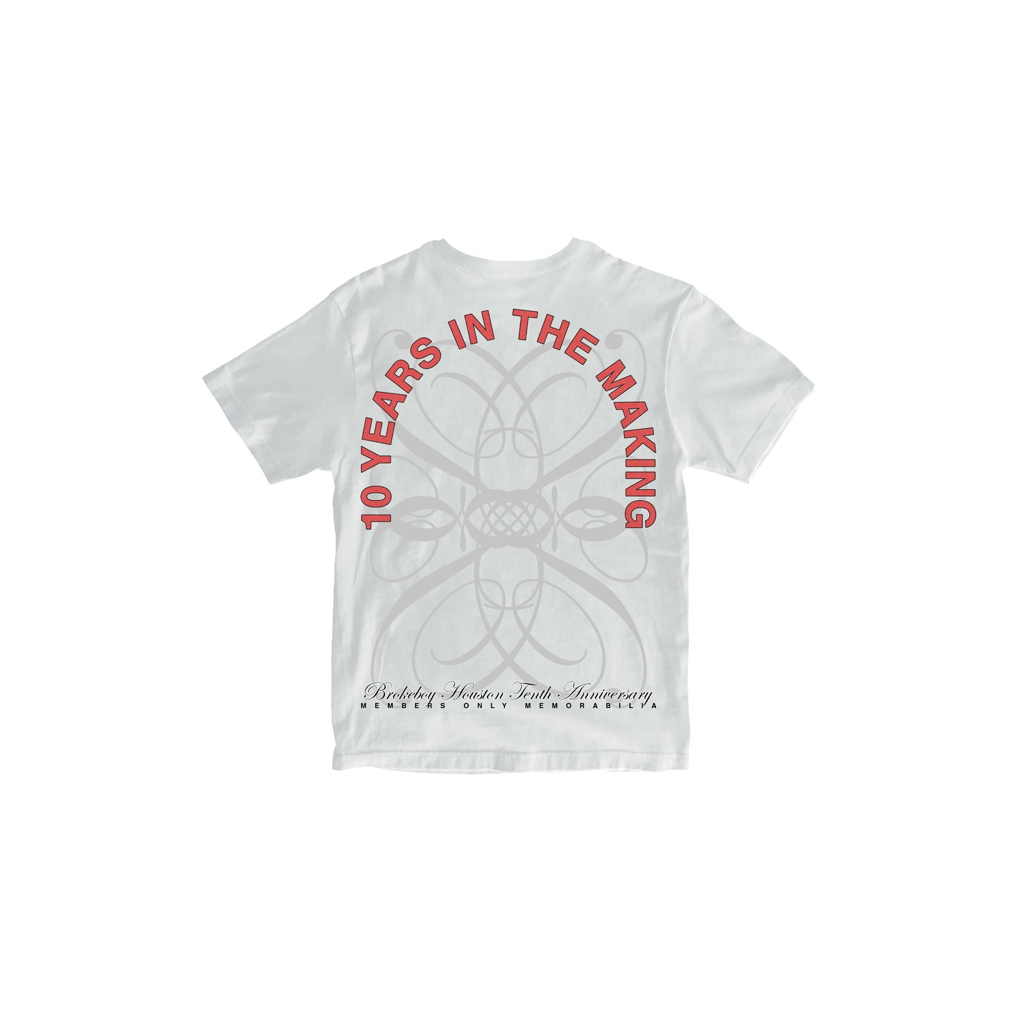 WHITE 10 YEAR ANNIVERSARY TEE